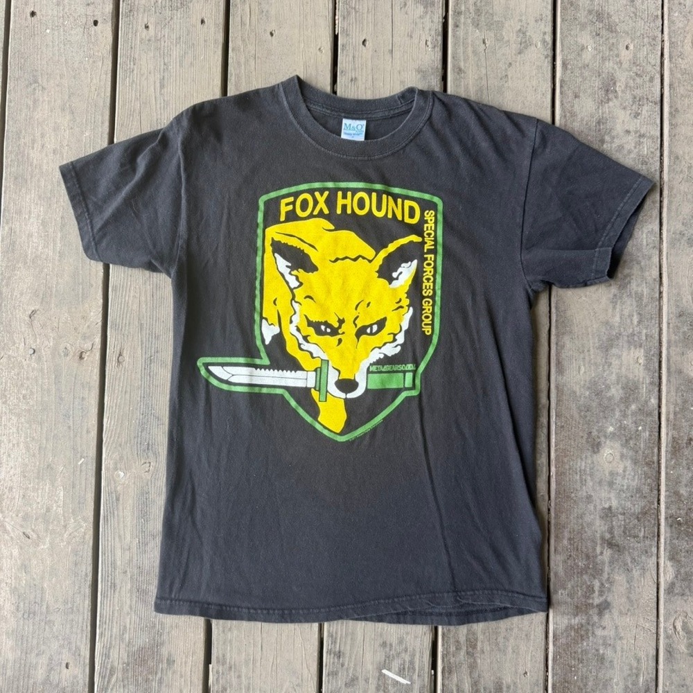 Metal Gear Solid Fox Hound Special Forces Group T-Shirt Black M 2011 Konami